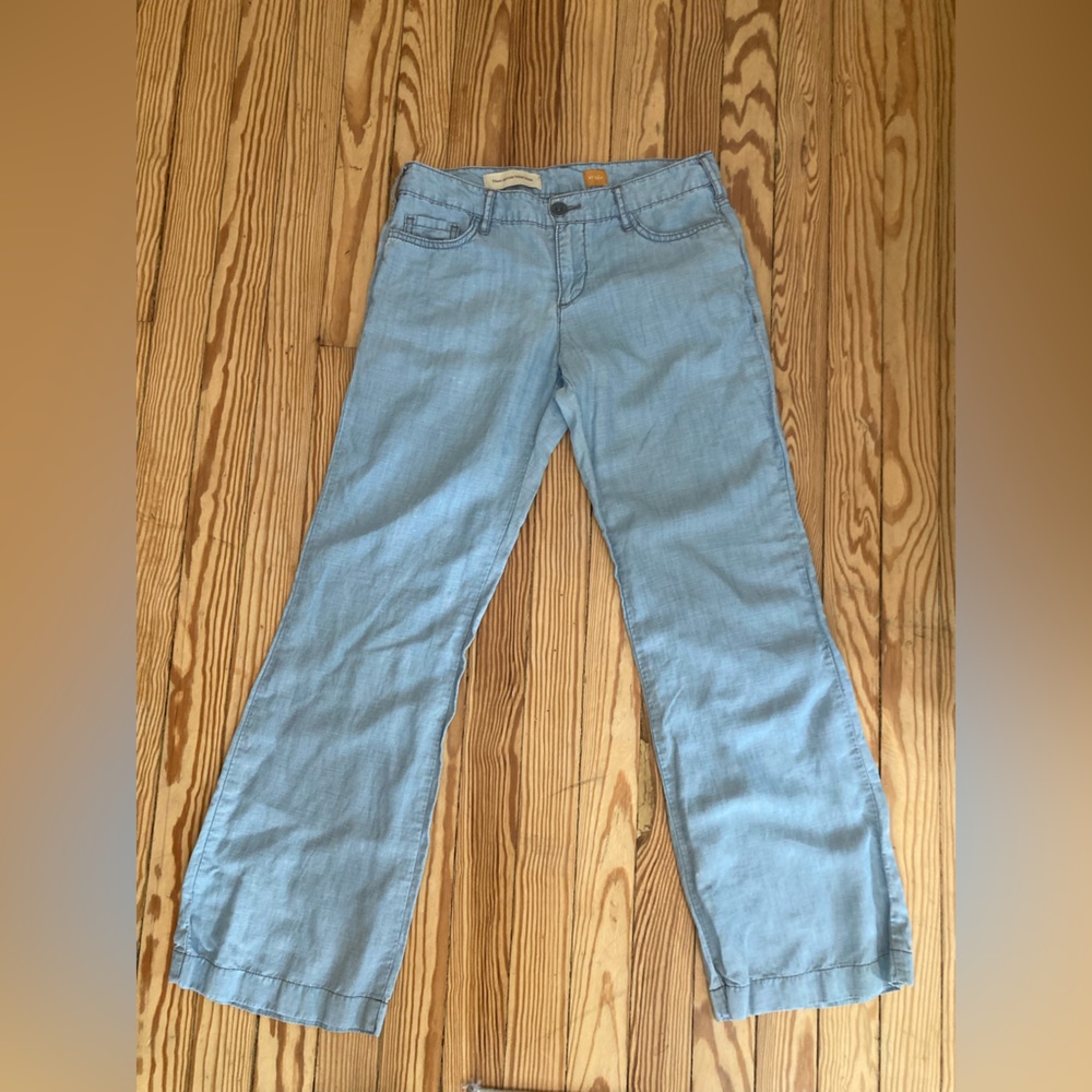 Anthropologie Pilcro & The Letterpress Tencel Linen Wide Leg/Flare Jeans 26P